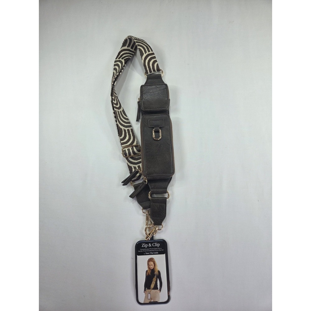 NWT Save The Girls Crossbody Phone Zip Clip RFID WALLET Wristlet Festival Travel
